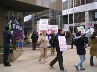 Emergency Picket in Response to death of  Canadian Soldiers in Afghanistan. March 6 2006.